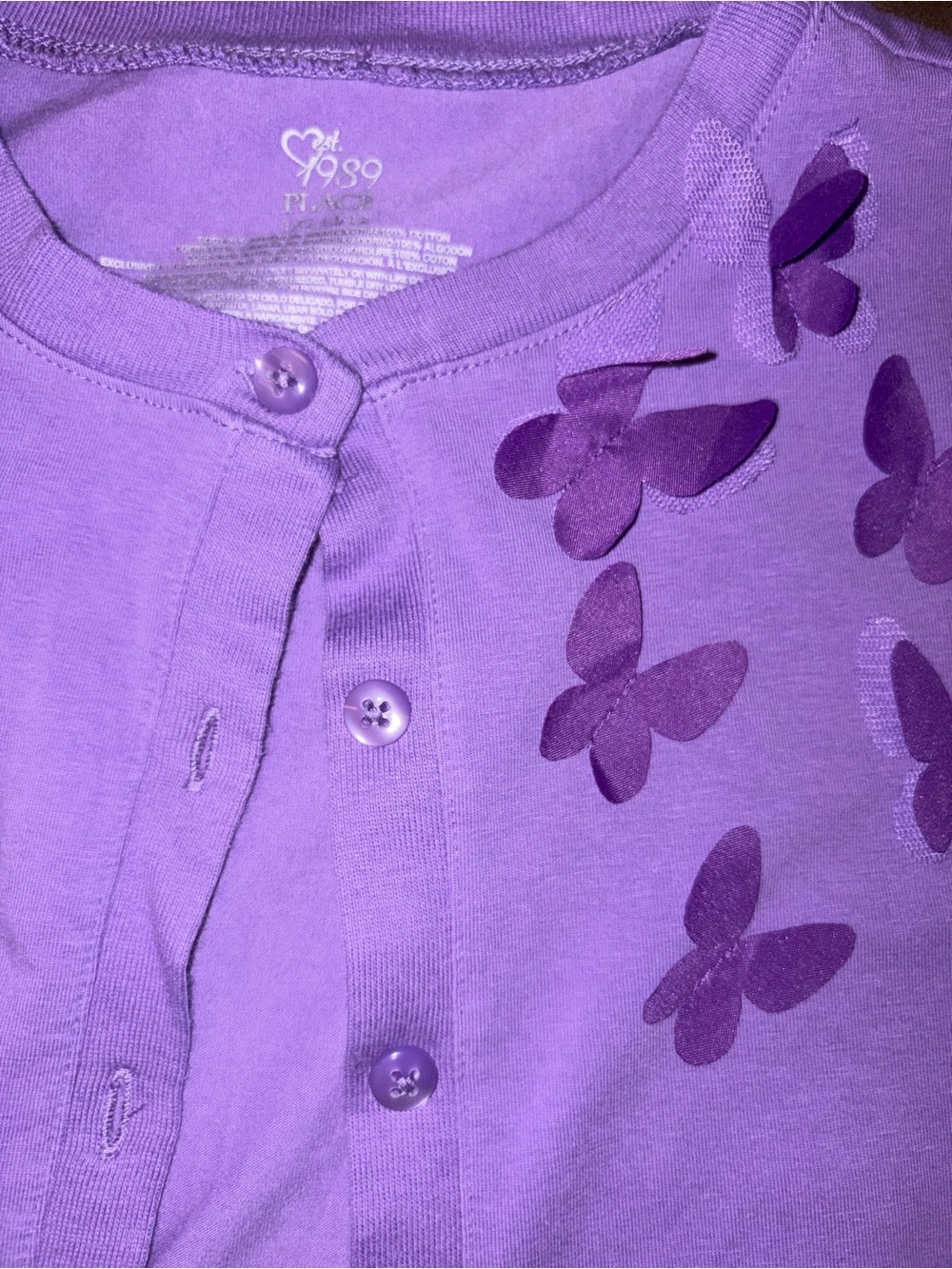 NWOT Children’s Place Purple Butterfly Cardigan